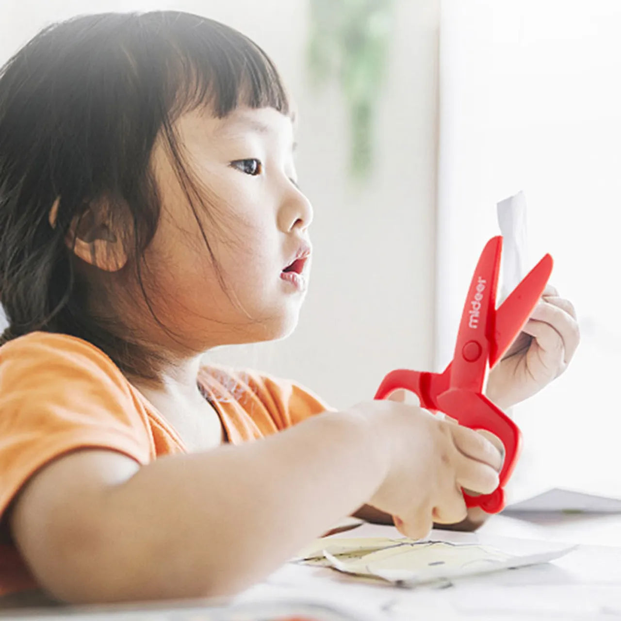 Mideer - Kids Scissors - Red - Age 3+ | ميدير - مقص الأطفال - أحمر - العمر 3+