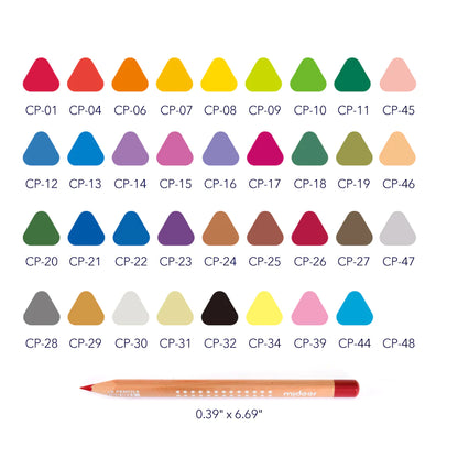 Mideer - Vibrant Colored Pencil - 36 Colors - Age 4+ | ميدير - أقلام الرصاص الملونة - 36 لون - العمر 4+