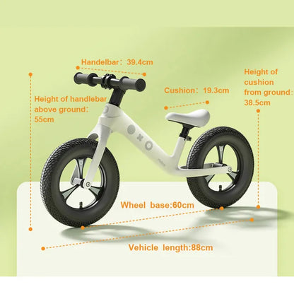 Mideer - Kid Balance Bike - Creamy White - Age 2-6 | ميدير - دراجة التوازن للأطفال - أبيض كريمي - العمر 2-6 سنوات