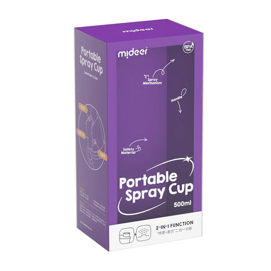 Mideer - Portable Spray Cup - Blush Pink - Age 3+ | ميدير - مطرة الماء البخاخة المحمولة - وردي - العمر 3+