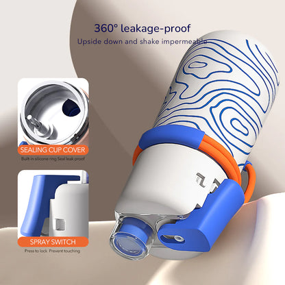 Mideer - Portable Spray Cup - Sky Blue - Age 3+ | ميدير - مطرة الماء البخاخة المحمولة - أزرق سماوي - العمر 3+