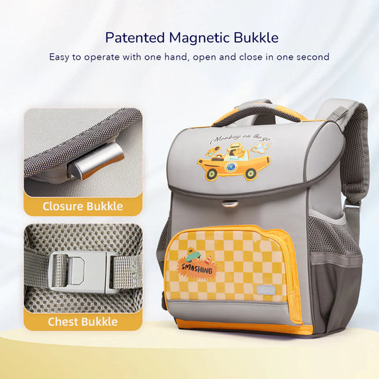 Mideer - Spinecare Kids Backpack - Car Traveling - Age 6-9 | ميدير - حقيبة ظهر سبينكير كيدز - السفر بالسيارة - العمر 6-9