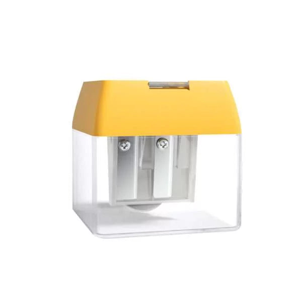 Mideer - Three-hole Pencil Sharpener - Turmeric Yellow - Age 3+ | ميدير - براية أقلام رصاص بثلاث فتحات - أصفر - العمر 3+