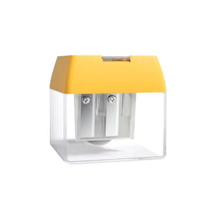 Mideer - Three-hole Pencil Sharpener - Turmeric Yellow - Age 3+ | ميدير - براية أقلام رصاص بثلاث فتحات - أصفر - العمر 3+