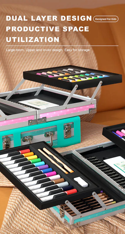 Mideer - Artist Suitcase - Green - Age 3+ | ميدير - حقيبة الفنان - أخضر - العمر 3+