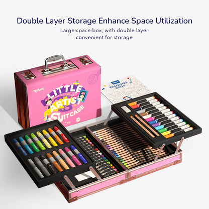 Mideer - Artist Suitcase - Pink - Age 3+ | ميدير - حقيبة الفنان - وردي - العمر 3+