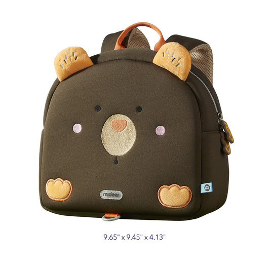 Mideer - Kids Backpack - We Are Friends - Bear - Age 3-6 | من ميدير - حقيبة ظهر - شكل دب - لون بني - العمر 3-6
