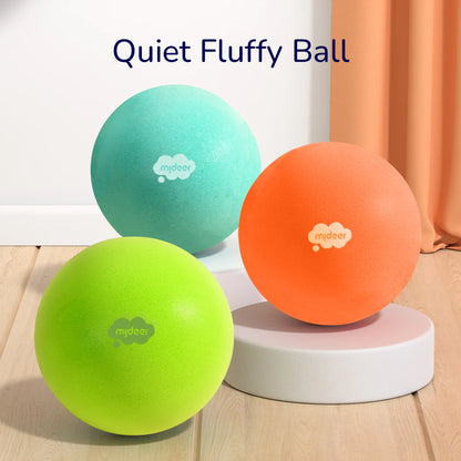 Mideer - Quiet Fluffy Ball - Grass Green - 24cm Diameter - Age +3 | ميدير - كرة اسفنجية للعب الهادئ - أخضر عشبي - قطر 24 سم - العمر +3