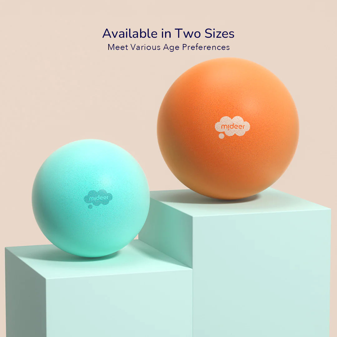 Mideer - Quiet Fluffy Ball - Grass Green - 24cm Diameter - Age +3 | ميدير - كرة اسفنجية للعب الهادئ - أخضر عشبي - قطر 24 سم - العمر +3