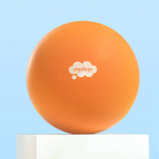 Mideer - Quiet Fluffy Ball - Tropical Orange - 24cm Diameter - Age +3 | ميدير - كرة اسفنجية للعب الهادئ - برتقالي استوائي - قطر 24 سم - العمر +3