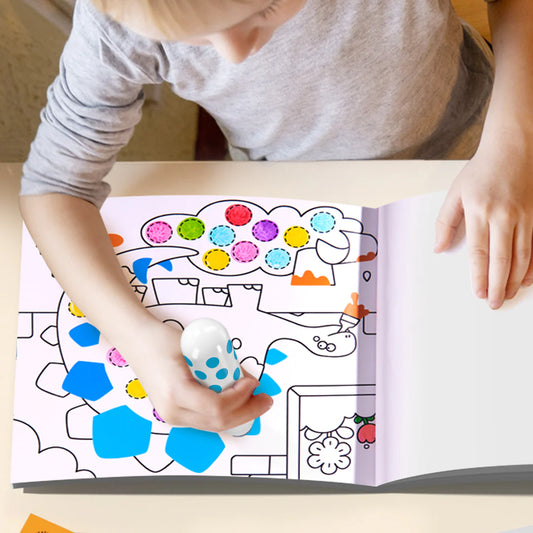 Mideer - Magic Dot Dot - Dreamland - Age 2+ | ميدير - كتاب التوصيل والتلوين السحري دوت دوت - بلاد الأحلام - العمر 2+
