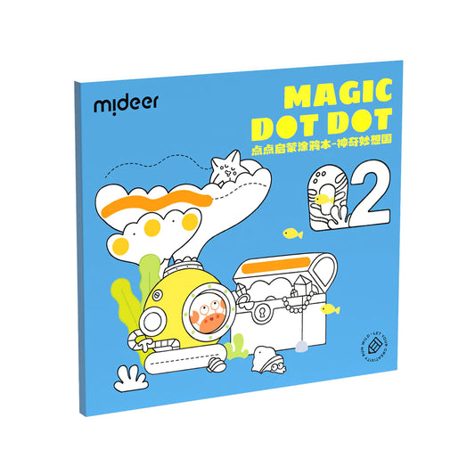 Mideer - Magic Dot Dot - Wonderland - Age 2+ | ميدير - كتاب التوصيل والتلوين السحري دوت دوت - بلاد العجائب - العمر 2+