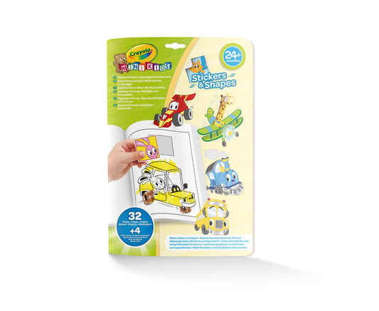 CRAYOLA MK Whimsical Wheels - Sticker & Shape Colouring Book