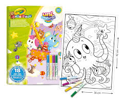 Mk Maxi Coloring Pages 18P And Markers 4Ct, Uni-Creatures