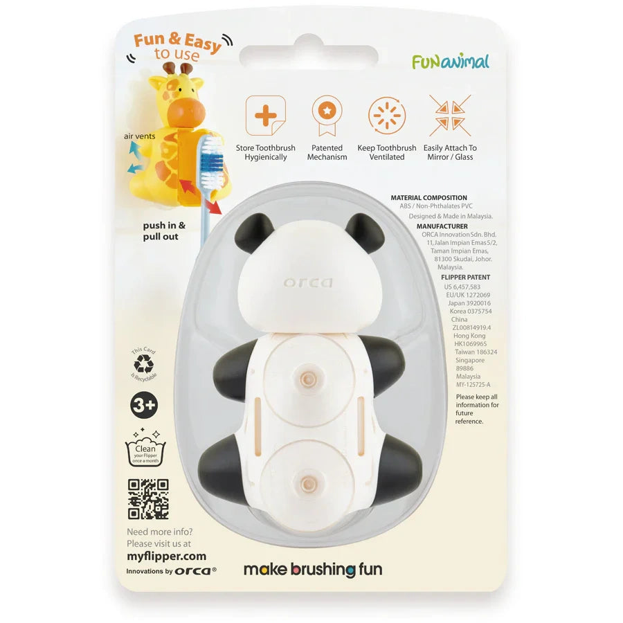 Toothbrush Cover  Flp Fun Animal / Panda غطاء فرشاة أسنان للأطفال بشكل باندا لطيف ومرح