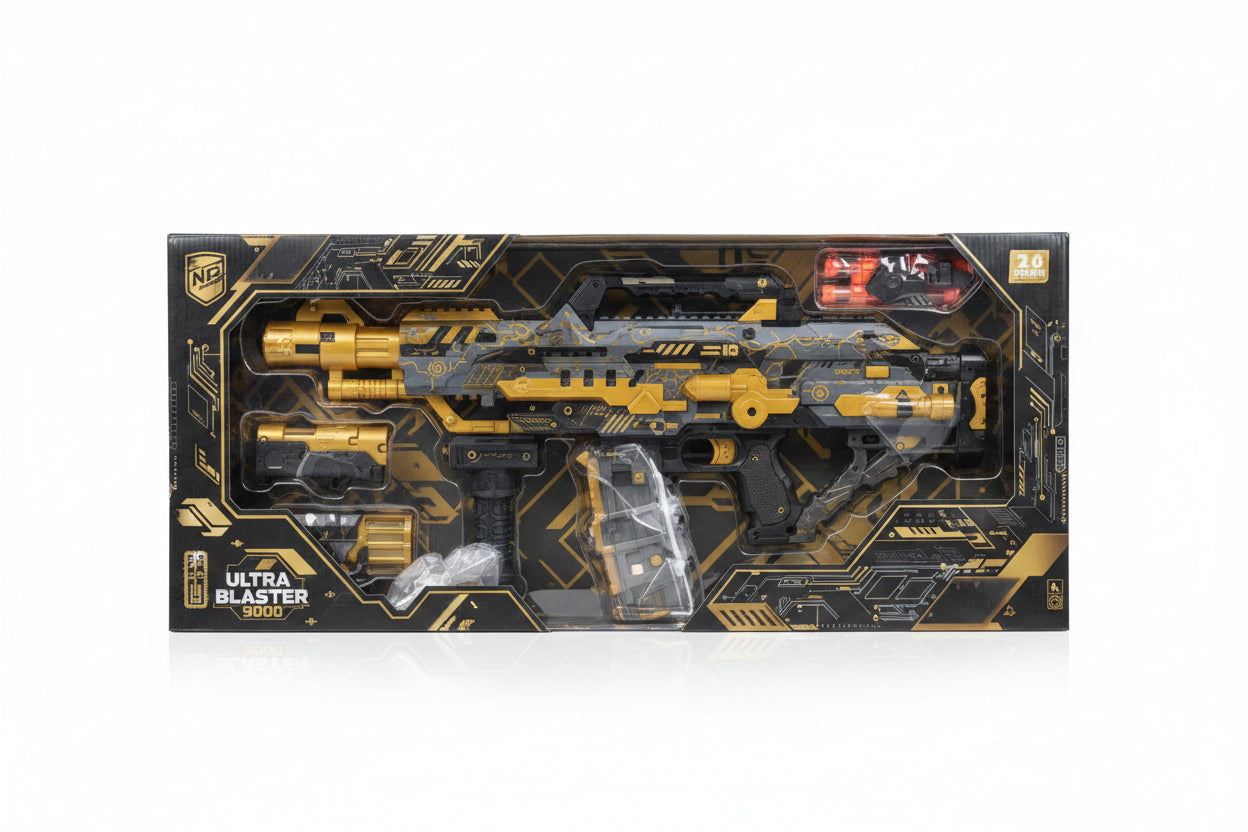 Blaze Storm - Full Automatic Soft Bullet Gun With 60Pcs Bullets بليز ستورم مسدس طلقات فوم أوتوماتيك كامل للأطفال مع 60 طلقة
