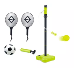 Aojie Sport - 2 In 1 Combo Set (Swing Racket, Soccer Set) مجموعة 2 في 1 (مضارب سوينغ + كرة قدم)