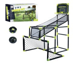 Aojie Sport - 2 In 1 Combo Set (Basketball, Soccer Set) مجموعة 2 في 1 (كرة السلة وكرة القدم للأطفال)