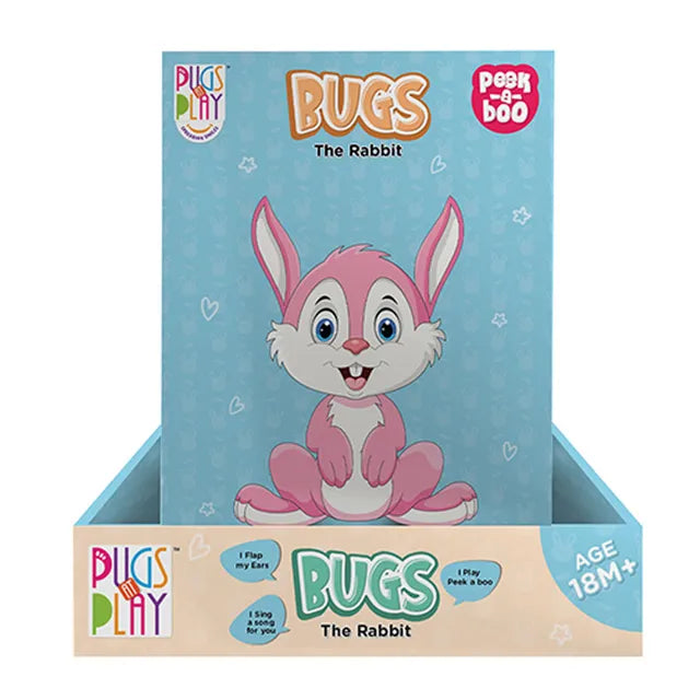 PUGS AT PLAY - PEEK A BOO BUGS 10IN لعبة الارنب المحشو