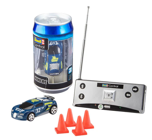 RC MINI RACING-BLUE IN CAN RECHARGABLE سيارة سباق RC صغيرة زرقاء قابلة للشحن داخل علبة
