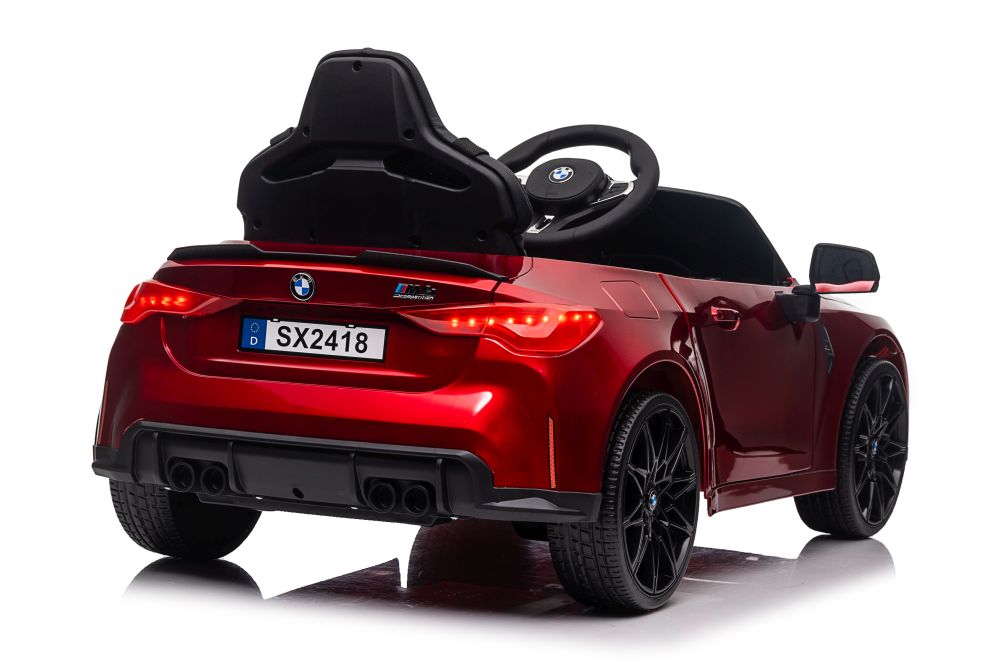 BMW M4 Licensed R/C Ride on Car- 12V10AH*1battery- 390#*2 motors | سيارة BMW M4 كهربائية – تحكم عن بُعد 2.4 جيجا هرتز – بطارية 12 فولت 10 أمبير – محركان 390#