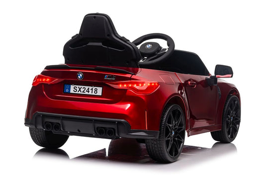 BMW M4 Licensed R/C Ride on Car- 12V10AH*1battery- 390#*2 motors | سيارة BMW M4 كهربائية – تحكم عن بُعد 2.4 جيجا هرتز – بطارية 12 فولت 10 أمبير – محركان 390#