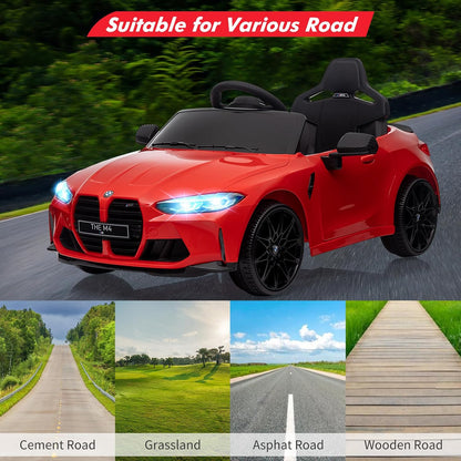 BMW M4 Licensed R/C Ride on Car- 12V10AH*1battery- 390#*2 motors | سيارة BMW M4 كهربائية – تحكم عن بُعد 2.4 جيجا هرتز – بطارية 12 فولت 10 أمبير – محركان 390#