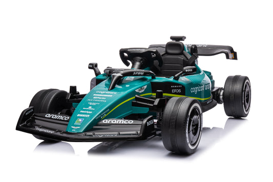 Aston Martin Licensed Go Kart R/C Ride on Car- 24V5AH*1battery - 4motors | سيارة جو كارت كهربائية بترخيص أستون مارتن للأطفال تعمل بالتحكم عن بعد - بطارية 24 فولت 5 أمبير ×1 - 4 محركات