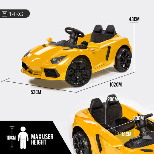 Lamborghini Huracan Performante Spyder Licensed R/C Ride on Car- 12V7AH*1 battery- 550#(45W)*2 motors | سيارة كهربائية للأطفال بترخيص لامبورغيني هوراكان بيرفورمانتي سبايدر وتعمل بالتحكم عن بعد - بطارية 12 فولت 7 أمبير ×1 - محركات 550# (45 واط) ×2