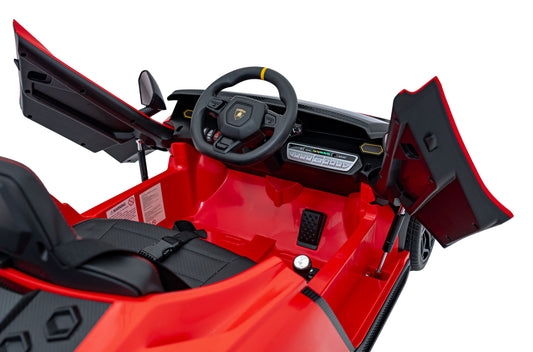 Lamborghini Autentica Licensed R/C Ride on Car- 12V7AH*1 battery- 390#*4 motors | سيارة لامبورغيني أوثينتيكا الكهربائية للأطفال – تعمل بالتحكم عن بُعد – بطارية 12V7AH×1 – مزوّدة بـ 4 محركات 390#