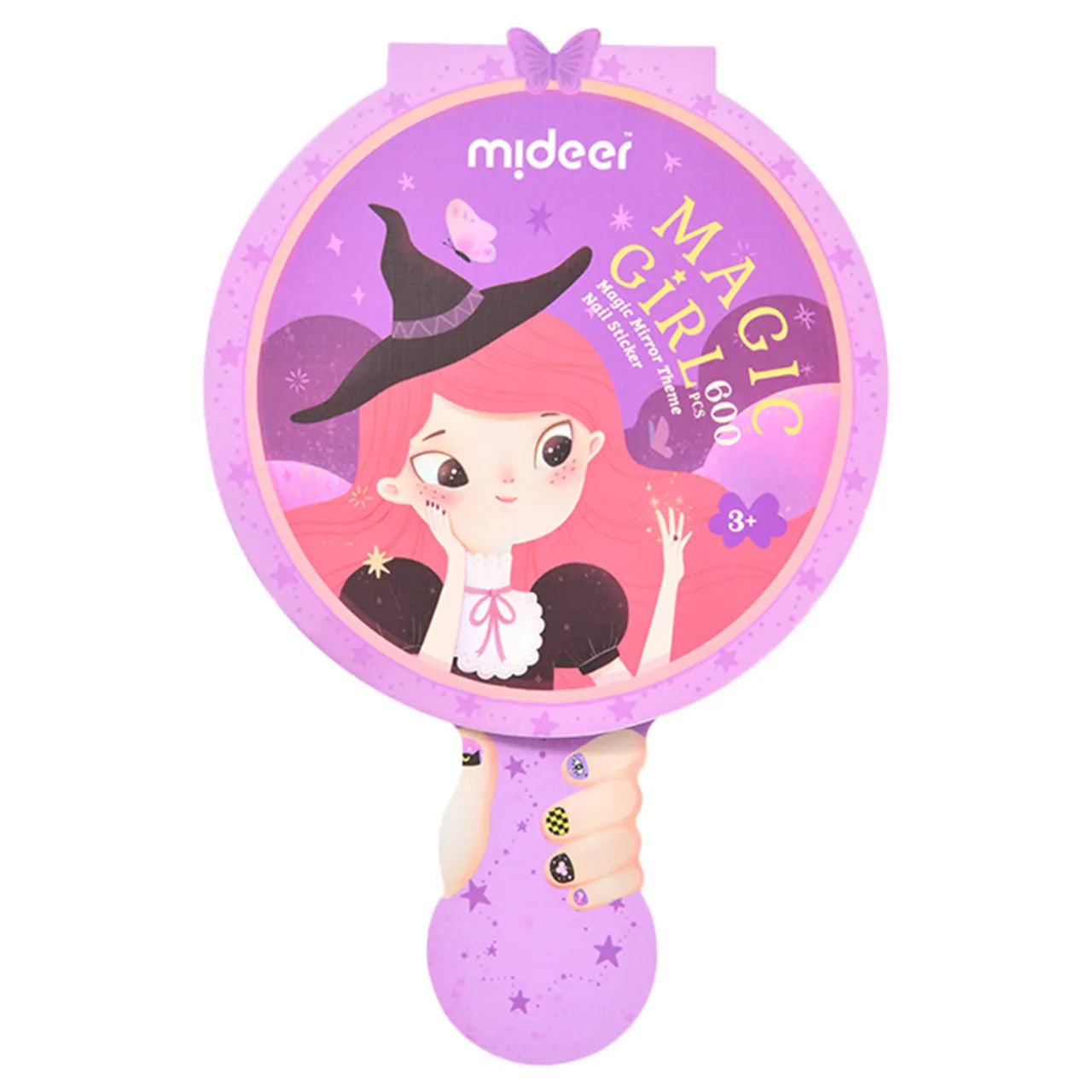Mideer - Magic Mirror Theme Nail Sticker - Magic Girl - Age 3+ | ميدير - ملصقات الأظافر السحرية - فتاة السحر - العمر 3+