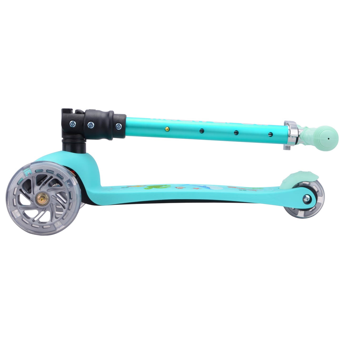 Bold Cube - Three Wheel Scooter Teeny - Ocean Aqua - Age 3-8 | بولدكيوب - سكوتر صغير - ثلاث عجلات - محيط أزرق - العمر 3-8