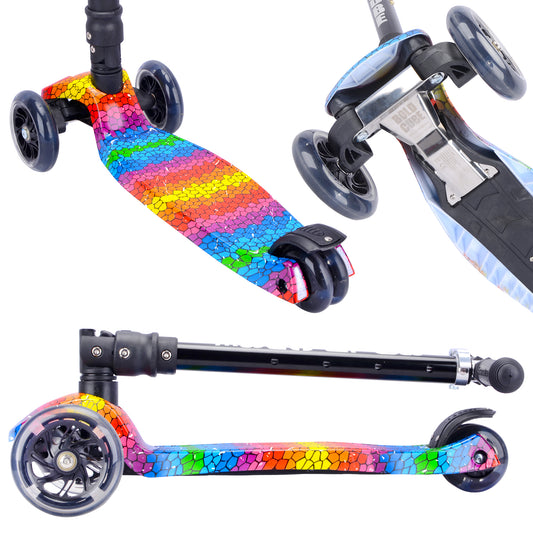 Boldcube - Big 3 Wheel Scooter - Crystal Rubix - Age 5-10 | بولدكيوب - سكوتر كبير - كريستال روبيكس - العمر 5-10