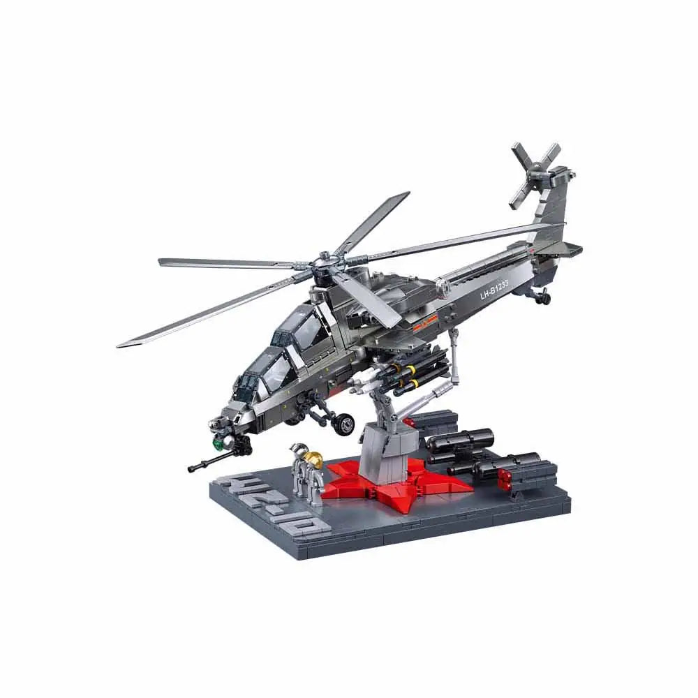 sluban ModelBricks 1/35 WZ-10S (Metal Coating Version) – 914 Pieces