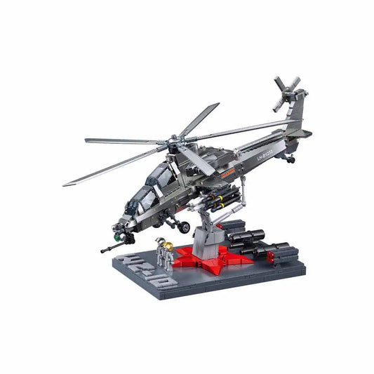 sluban ModelBricks 1/35 WZ-10S (Metal Coating Version) – 914 Pieces