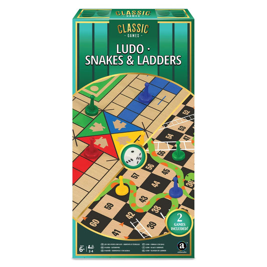 Ambassador Classic Games – 2 in 1 Ludo & Snakes & Ladders (Basic)- العاب كلاسيكية 2 في 1 لودو و الثعبان والسلالم (Basic)