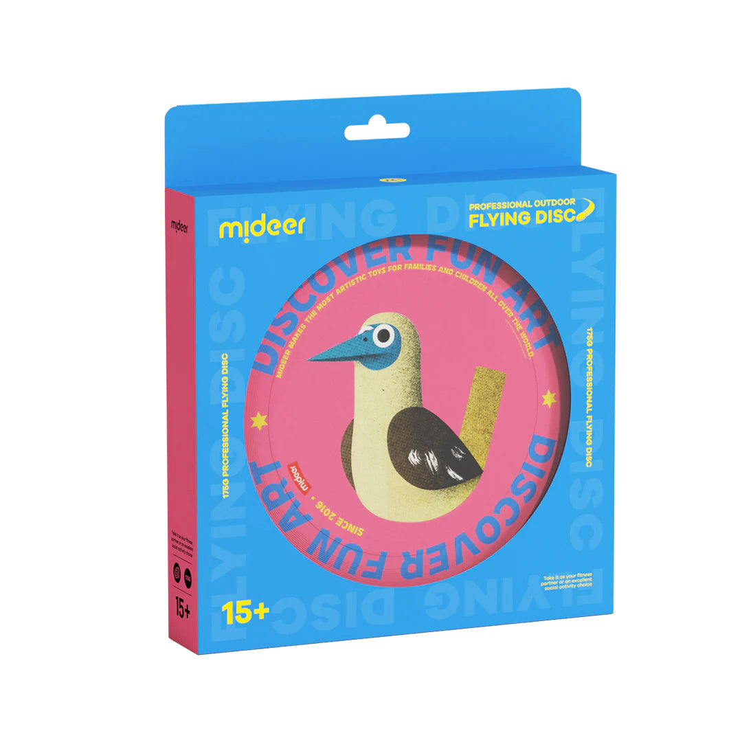 Mideer - Professional Outdoor Flying Disc - pink - footed Booby - age 6+ | ميدير - الصحن الطائر الاحترافي للعب بالهواء الطلق - وردي - العمر 6+
