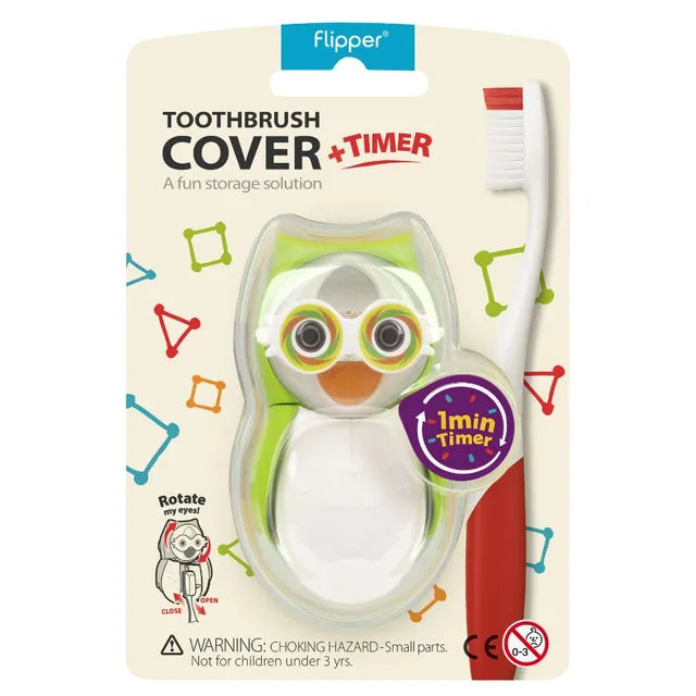 Toothbrush Cover Flp Owl / Earthy The World’s First Self-Opening & Closing Toothbrush Cover  أول غطاء فرشاة أسنان ذاتي الفتح والإغلاق في العالم غطاء فرشاة أسنان للأطفال على شكل بومة بألوان هادئة وأنيقة