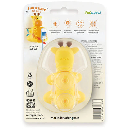 Toothbrush Cover  Flp Fun Animal / Giraffe غطاء فرشاة أسنان للأطفال بشكل زرافة لطيفة