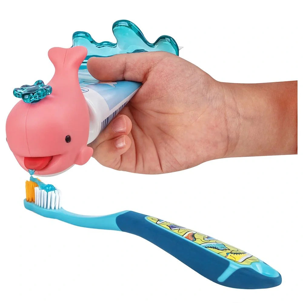 Toothpaste  Squirter Flp Whale / Pinki   موزع معجون الأسنان Flipper – زهري