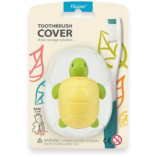 Toothbrush Cover  Flp Fun Animal / Turtle  غطاء فرشاة أسنان للأطفال بشكل سلحفاة لطيفة ومرحة