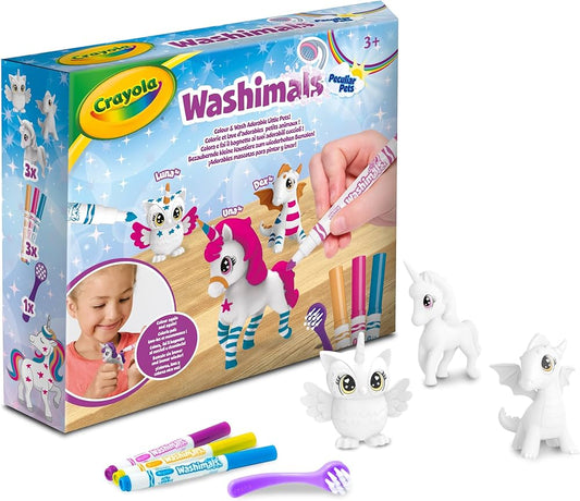 Crayola Washimals Peculiar Pets 3ct, 3 markers, 1 scrubber