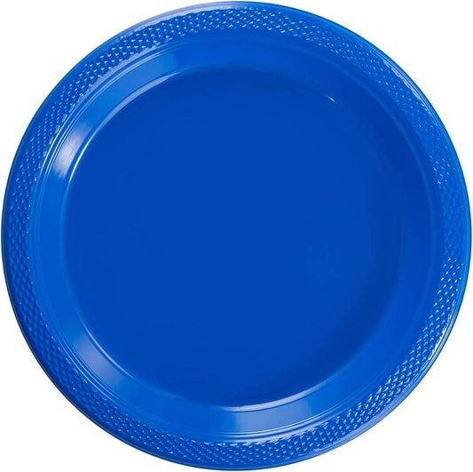 Navy Blue Plastic Plates – 10 PCS, Disposable Party Plates, Elegant & Durable Design for Birthdays, Events & Celebrations صحون بلاستيك كحلي – 10 قطع، صحون حفلات للاستعمال مرة واحدة، تصميم أنيق ومتین للمناسبات والحفلات