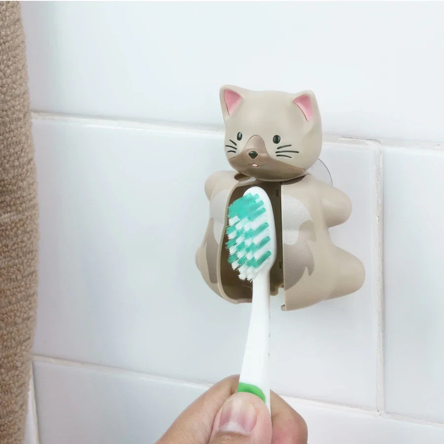 Toothbrush Cover  Flp Fun Animal / Cat غطاء فرشاة أسنان للأطفال بشكل قطة لطيفة ومرحة