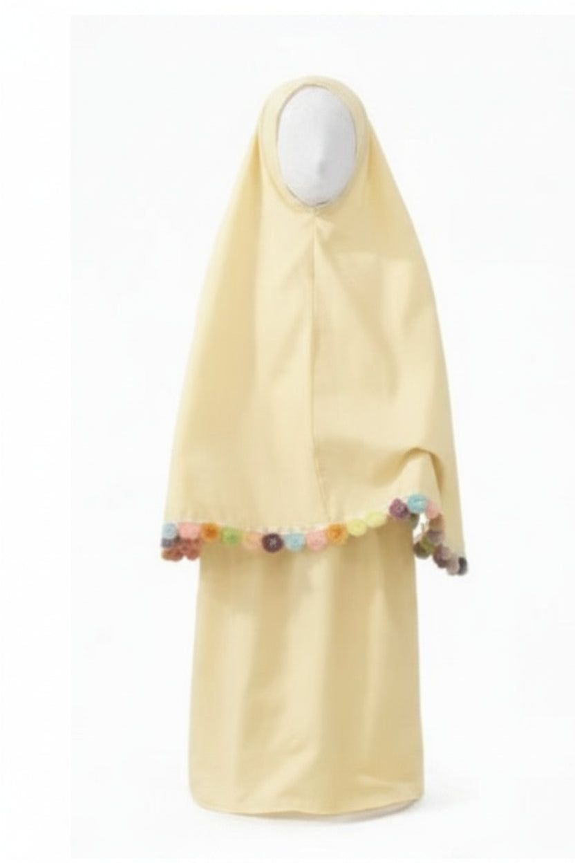 Colorful Kids’ Prayer Set with Trimming - طقم صلاة أطفال بالوان مع تطريزات