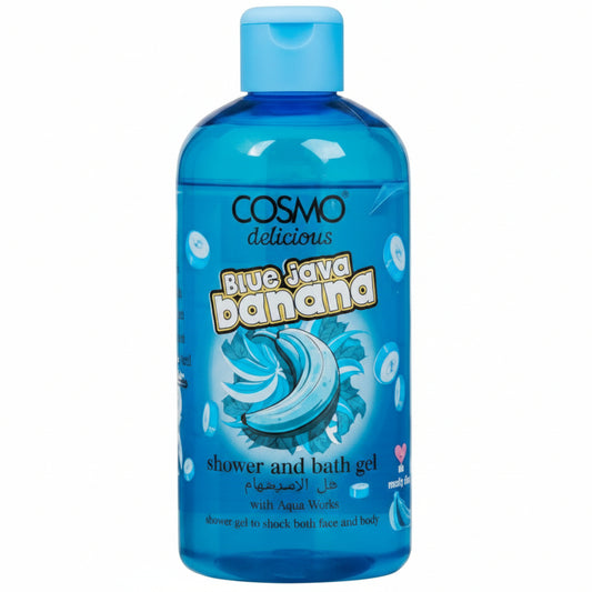 جل استحمام وشاور Cosmo Delicious Blue Java Banana – تنظيف منعش برائحة الموز الحلوة Cosmo Delicious Blue Java Banana Shower & Bath Gel – Refreshing Clean & Sweet Banana Scent