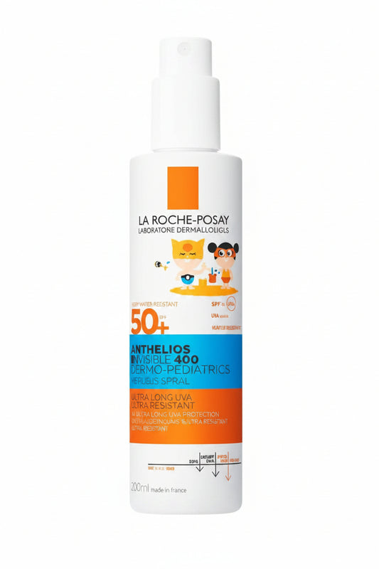 بخاخ لا روش بوزيه أنثيليوس UVMune 400 للأطفال SPF 50+ – حماية عالية جداً غير مرئية للبشرة الحساسة La Roche-Posay Anthelios UVMune 400 Dermo-Pediatrics Invisible Spray SPF 50+ – Very High Invisible Sun Protection for Sensitive Skin