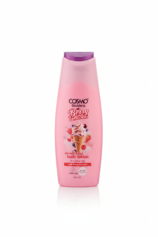لوشن جسم Cosmo Delicious Berry Yogurt Cream – ترطيب مغذي برائحة التوت الكريمية 400 مل Cosmo Delicious Berry Yogurt Cream Body Lotion 400ml – Deep Moisture & Creamy Berry Fragrance