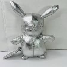 8-inch Pokémon 25th Anniversary Metallic Silver Pikachu plush toy manufactured