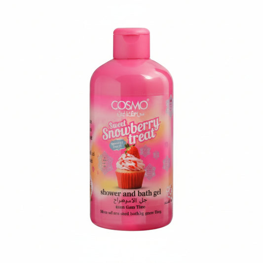 جل استحمام وشاور Cosmo Delicious Sweet Snowberry Treat – تنظيف منعش ورائحة حلوة تدوم Cosmo Delicious Sweet Snowberry Treat Shower & Bath Gel – Refreshing Clean & Sweet Fragrance
